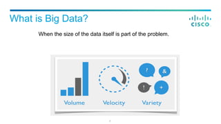 When the size of the data itself is part of the problem.
What is Big Data?
7
 