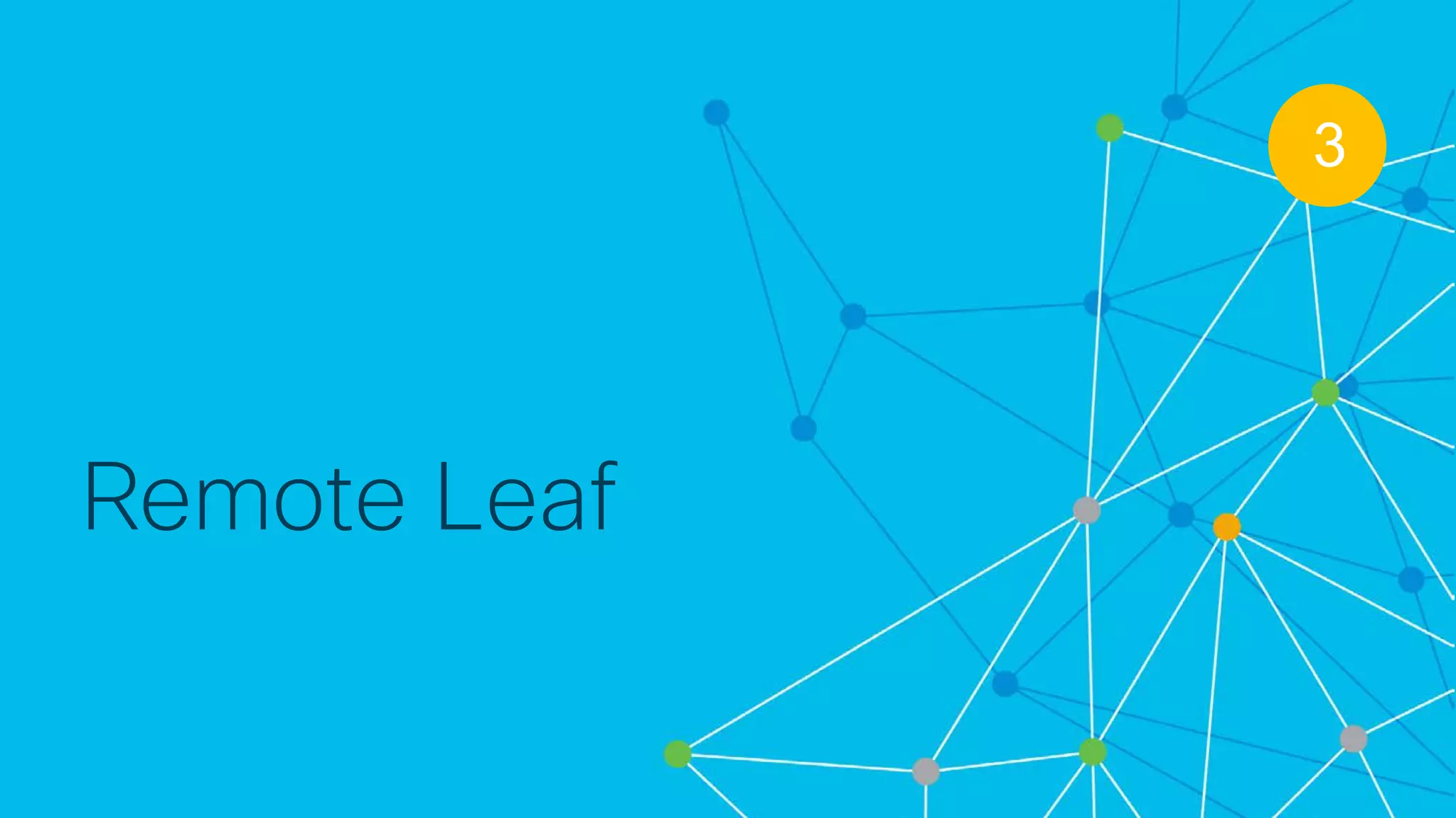 © 2018 Cisco and/or its affiliates. All rights reserved. Cisco Confidential
Remote Leaf
3
 