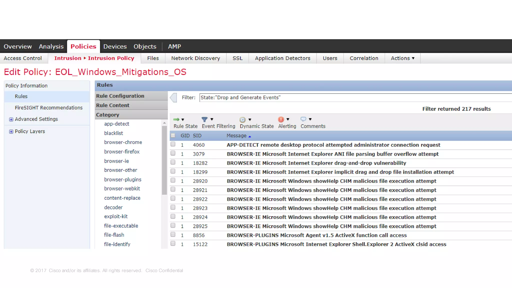 © 2017 Cisco and/or its affiliates. All rights reserved. Cisco Confidential
 