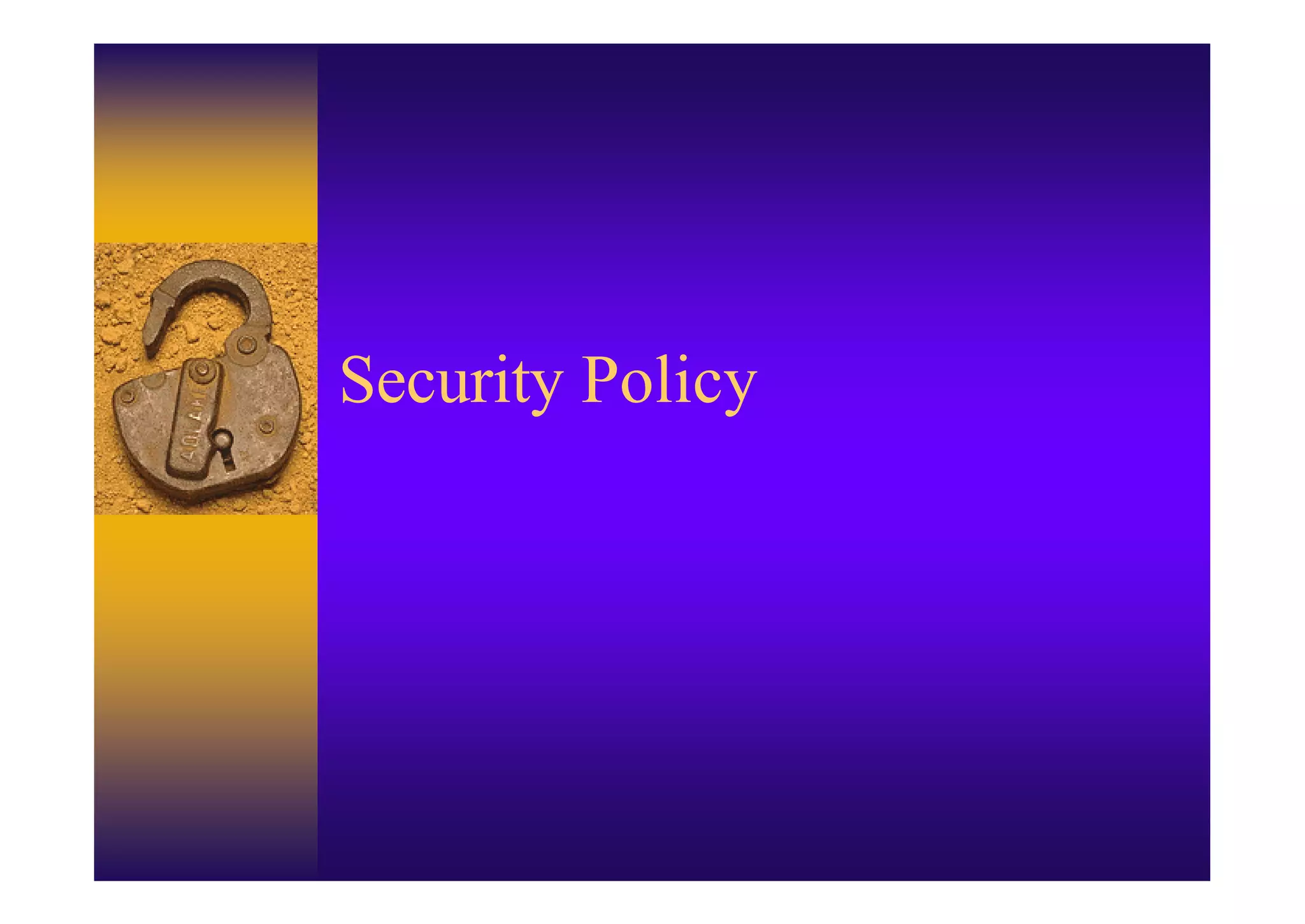 Security Policy
 