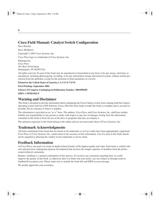 Cisco field manual catalyst switch configuration | PDF
