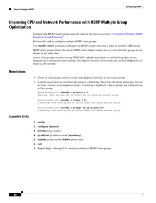 Hsrp Config Example Cisco hsrp configuration | PDF
