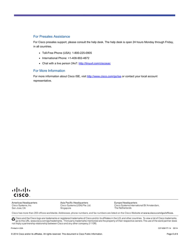 Cisco identity services engine (ise) ordering steps & guide