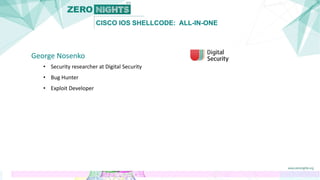 Cisco IOS shellcode: All-in-one | PPTX