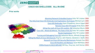 Cisco IOS shellcode: All-in-one | PPTX