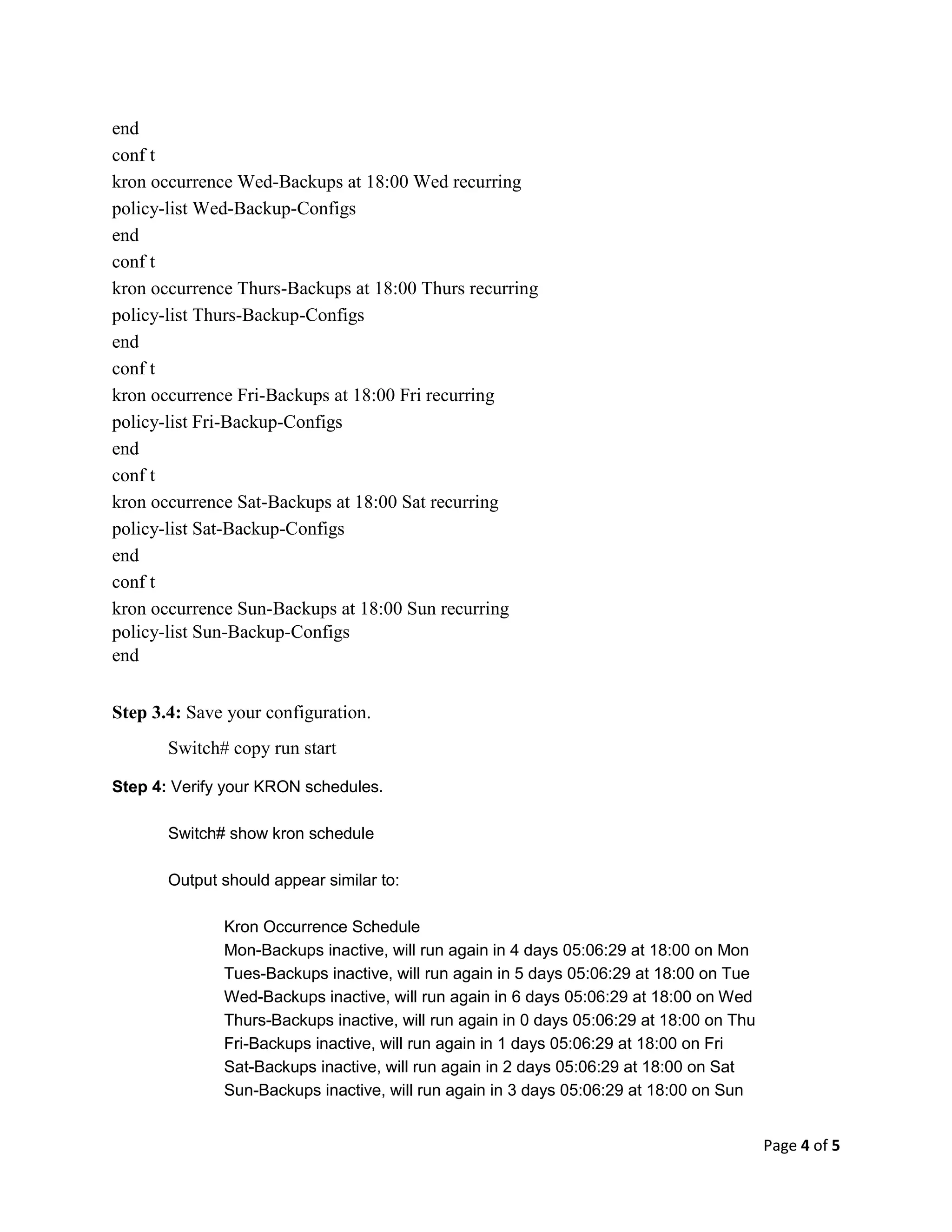 Automate Cisco Switch Configuration Backups with KRON PDF