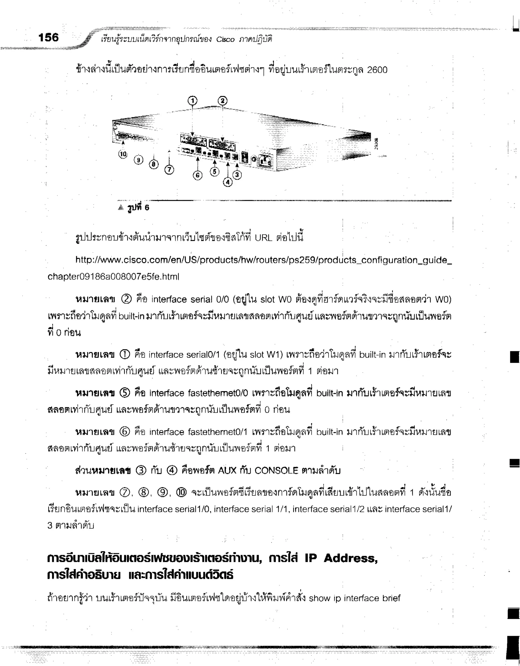 tt
156 ;d* rFa
u,fr;r-,
utfintl {nn nqtlnrru'za
q chco nrnr
il.q-
lT
i,ffiffiilffi-
Lt'0d
e I J q r , l - d | , J I v d
fl1'1nl'ixJtl_l1JFltOu',l'ifl'tfrTfln{ofluLFl€rrv{{flr,:'1
yloflLllJt?'ttFtESLuFt?rnn
2600
"4._*_q"
.
Wn
,wi{WuEu'
i
o
;,fld;
gr-J
rJ
rrnor{'r.:#uriurqrnr{:r1r
sr"'l
o,:fr
nTrifr
unr rjo1:i
fi
http://vrww,cisco.com/en/US/products/hw/routers/ps259/products_configuration_guide_
chapterug
186a008007eSfe.
html
tt*r1utfllr @ 6o interface
serial0/0 (oqj1u
stotWo ffo'rqfiarflprurrflq?'issfidoanom.ir
wo)
d r + ; * t u r 4 t u v
nurvfio,jrTr4nfr
buitt-in
ilrrit-lrfitrlafsriluu'rfltnqnaarrMrrTr4ut'iunynoflnffrurmnvqnfi:lrflunofn
!
fi o riou
l.rxJ'ltJrat
O 6e int*rfu"*
serialo/1
(oqjlu
stot
w1) nursfio,lrTrqnfi
built-in
rrfi'rr#rrntofqv
fiuru
rr unr
6nom
Mrnh4uri run
rnoflnfrru{r unrqnrir.r
rflunoflmfi1 Bi
sr r
uularfit O fie intedace
fastethemet0lO
n'rnrfisTuqnvi
nuitt-tn
urrTtrr$rrmofsufiulrflrnt
nnanr
wi
rnTr
qufl unvnafnfrrunmn*qnrir rflurnrof,mfi
o riou
vrrJ'rflrnq
@ 6u intedace
fastethernetO/t
rnrvfioTr4^fi'nuitrinHrririr$rrnoflsvfiulrsrnt
naom
rvir
rTr-l
4uti unvno5m
ffru#rrnrqnfir:rilulroi prdt riorr
druurrarnt O nTr@ fiovrofm
ALx rTucONSOLE
mrrudrd'u
r.rlnnrnrlO @ @ @ qvrflunofmfi#flnro'inrfnTrunafirdrrr{r1rJlunnoerfi
r d"irfudo
[-tgn6uu,rofiv,lqqrrilu
interface
seriall/0,inter-face
serial1/1, int*,]u.* seriall/2ILAv
interface
seriall/
g mrldrrrTr-r
nrsdu'uiialnEunosuiluuouslrnosniuru,
nr$ld |P Address,
nrslddtoEurum:nrsldrilnuudSod
tiroarnff'lrt-lurFrrnofr1sl:iu
fiEurnof'rv,ltlnreqjrir':}frfiilvfldrtrc
showipinterJace
brief
ryffiffi
I
I
I
 