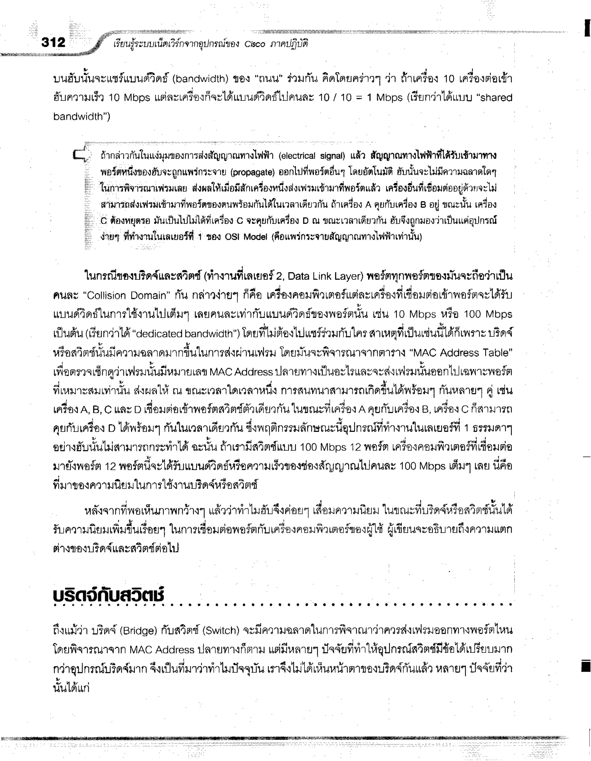 .4.dqii!1il1s1t
1 1r11r
lrtlrtit1l1ilixifrfrit1itffrflt1rtl r ilrildllliiliflii$lllltlillllfr
312 ;fl riau"fr;r,,urrlnrifnlrnqilnrnizal
ctscontntJfifffr
"'-iMi$P
a e
T-rud'uriuqrutflrur.rupi4prf,
(banclwiclth)
flo,r"flulJ"d':HrTu
fimTnannrl'j'r fi'runTo'r
'10rnr6e':riornr
d'rnrrrt.ru5r
t0 MbosurinrrnrTo':fisrtpiur:upiEprr5'hlprunr
10/ t0 = 1 Mbps(6rn,j'rtffuu!"shared
bandwidth")
t-", firnnirrrt*u'luuir1rulo.:n't:d.rffrgrgrrunr.r1v{flr
(etectricat
signat)
*fir ffqqprum.:1Uf{rfr1fifur{rurnr,r
nn{mvlrl,rnoodlr;qnun'inrlern
(propagate)
aon'lrJdvrsifldul
InudmTuu"fi
a'uusuevlilfinluanrotol
nunr:rfiqrrrurrrirrulnu
drnnlfirfiofi#nrntaonfird,lu',lrurd,trlrfivloirrufir
rnEo.rdufir4ourioogjfirrrr;1ri
wirurrndrrrirrurdrurfiusinra.rnunioruriulffturrnrrdrrfiu
firrn{o.r
n qunTurn4or
e oqj
truurfu
rnto.r
Cfio*rqurro
tTurftu-lrl*ld#rn{m
c rrquflr-rrn{o,r
Drulrruurlf,'trfiurriu
d'ufi.:gnuo,r'jrrfluueiqrJntni
*itui drh.nuturnrtre{d
1 trhl ost Modet
(fiounintvlru#rgryrruur,r1r{rtrrrvirrful
lunrnito{u?n{unsnimd
(ilr.rrufrrnrilofl
z,oataLinkLayer)
nofmr-,rnnaflnra{ilTuqsfis.jrrflu
nuau"cottision
Domain"
rTunri'r,tirs1ffdo tpr?otnoHfirtsloflririnrrrr3o'rfirdoHriar{tnra$-prqvlfiflll
uruni4Brrf"lunrrl4"irulilrfril"']
raaalJnruvirri'r:u:.rupiEpr:f'so'rnoflnrfu
niu to wirpsr,#o100Mbps
rfllufr'u
(r3sn,jrlA"'oedicated
bandwidth")Tpnfitriffeqtr.hrtflrrllrTr:lprr
a'ru,lqfirfluniufltriffrnmr
l-rBrd
4 a n u - a i q t t l
uroa.rFrrulJlJFr.rlilqnrnlJ'rnflil
runr?n.iil'rurl?lJ
TprEJlTusrfiqr?il1s'lnn1?1.i
"MACAddressTable"
- i * | | l . - r I q u "
[1iflFlr.]srtrFrx'rtr.lT]Juufiuil'rflLafl
MACAddressilnlflilr.itfluovtlilarsudtMru#uoenh]rqilrriloflrt
q . ' & u , ,
firunrrdlryirfiud':2a"1#
ruflrurr.rnl"lflrea1ufl'r
nlrduyrlJ'ld'ru']rnlfrFrtil'tolni€il"'l
nuranrut{ niu
tr6o{A,B,Crnso rfiolrior{rnofmm4mdpr-,rrdsqnTululrusfrrnr1a'i
AnEJnT:Jrn?o'i
B,m3o':
c ffdrrun
*
" i
- t 4 t u t u
nflflLrAT€'i
o ldvrForlrTu'lunnrrdsnri'u
fi'rnqfrnr?ilah:erurflqrJnrnifirir'nulurnueoffi
1fi?ttJFn-l
eejr.ra:.r#uhidumnnrrvi'rtfr
sr#u tirrrfintrlduLr 100Mbps12noflsr
rFrio.rFroilfr,rrmoflfirfieilFio
ilrtT'iiloflm
tz yroflmf,qylfffuuuupfiprri'raientlilr5eto.rtia'rdryrgrruhJnuns
100Mbpsrfrru1
rnr flfio
fiurto,rntrrileHlunmt#'nurlTndr.rToa4
Brd
- ; s r L ' o r s d , J -
o
un.:s1nyrilolraunrnn{r'r"l
urdrirvn'LHu't-r6'rniorl
tfioHnmHflsr
'lurruvfilTprd'r,lTsn4prdriulff
* ' A J
fLA,rrililflilrvrudurroal
lunrrudouriovraflntrTr:r,nr6ornrorfrrrmoflro':fflfi
{fiuusroEL'}flfiFre'']xJ$nln
si'r{fl
a'irTfl{unss{4
mdri
elil
ufiqr?fir1qTFH
d t u l
rtilril?r:Jrels
(Hnoget
flr:ntpr"i'(Switch)
qvfinr,]rHsnrpr"[unrrfrqrrur.irrr,]rd'rMmtoonilr{iloflntuu
IprsfiqmmqlnMAC
Address
ilnrflilr{frnrr *rifiranrulrlq{efidrblqrlnrnin4rl'iil{olfruJBerlurn
n,jrqrJnrnilTordrrn
6rrflufirur"irvirtlrTnl:rTu
ur4-itillfirliur,rtirmrrro,rt$n{riurufrr
unrfl'l rTq{tLfi'jr
t
uu[nttn
i i
rli,
-
 