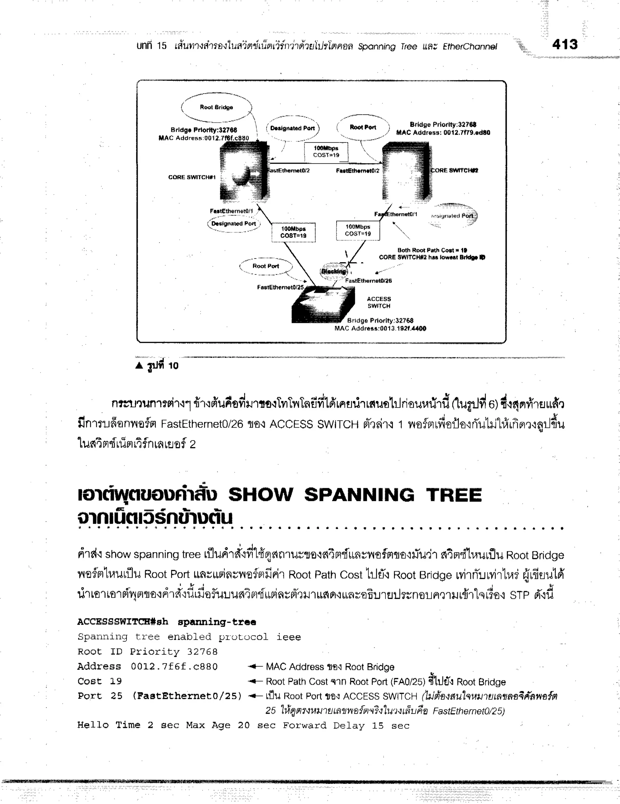 ( Rht Bridso
"-*.."....-.----
Brldgi Prlorlly:32768
.-]
MAC Arldrens:0012
GOREAWICHI
, / Bqrh Rd Pdh Cwr r lt

lt coREswtTcH#2h$lowdrBddFD
::---.,./f
lf,li*Hdli,
FaEtEth€rnst|'?a
ACCES$
SWTTCH
arrdg6Frlorltyj32768
MAC AddreBB:0013.tSZI-440O
unn fS ,#urrqa"mo,rluaiprrirffndfn'itduiltlrl'nnan
sponning
rree un; errercnonnet t 413
e 3l# ro
ntflreunl?Firt1
flr'rdufiodurmqTilTnTnfifilfrrnnilT
H{ilatlrioulrri.d
fluflJdo)d,r4mfr'rurufrr
finrrrrffannoflm
FastEthernet0/26
flo'iACCESS
SwtTCH
pT,r6ir{
t noflnrfioflo'rri'uhitrfrrfrprr'inildu
lua4rrdrfi
m
rifnrnreo
f z
lortiw_flUoufirfTu
SHOW SPANNING THEE
t
E L
srntucilcsnuluclu
dre{'l
snow
spanning
treerfludrd'td'lfiqan.urro'rr{4nfunynofrtqo,:riu.j1
n4m'fih,luuflu
Root
Bridge
neflmtraurflu
Root
Portuarurinrnoforfirir
Root
Path
costh}T+Root
Bridge
rvirrTluvirhae
rjrfitutfi'
rirrorroT
ni4mtood.d'of,,fiaiur:unipr"t'ruriavrl-elJ'r116Fl'ltrnreE:Jre:JrrnoLrr,]rurnl"lqrTo'i
srp d"id
ACCESSSWITCts*ah spanning- tfca
. C n a r r r r i l r a J f r - + F e n l l r l + d r r r ' r r i - r r c d l i e c c
RooE fD Prior it y 32768
Address 00L? . 7f 6f . cB80 {- MACAddress
flo.iRootBridge
CosE L9 <- RootPathCostq1n RootPort(FA0€5) 4'[tJe-.r
RootBridge
PorE 25 (FaetEtherneto/zs) -- t'tluRootPorttro':ACCESS
SWITCH1'lilfrwau'lnuutrJffiwa4ilnwa{a
ZS "hiq axw uta ffittwoipt,qit"lut,tyfr
ufra FastEthe
rnet1/ZS)
Hello Time 2 Bec Max Aqe 20 sec Forward Defav 15 sec
 