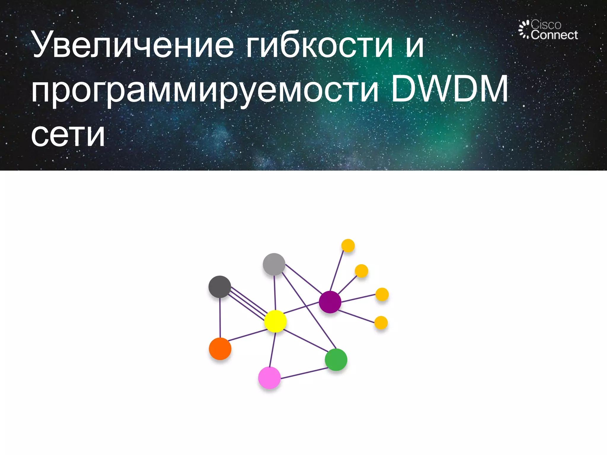 Увеличение гибкости и
программируемости DWDM
сети

 