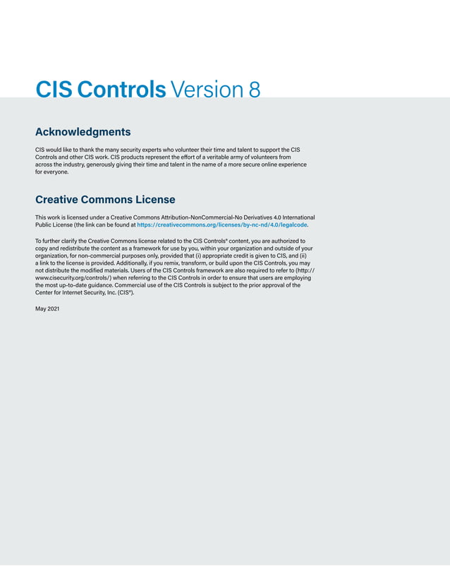 Cis controls v8_guide (1) | PDF