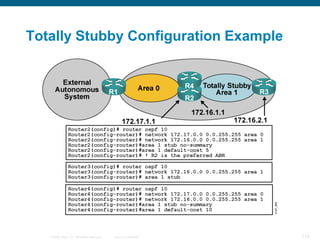 Totally Stubby Configuration Example




   © 2008 Cisco, Inc. All rights reserved.   Cisco Confidential   112
 