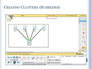 CRIANDO CLUSTERS (SUBREDES)
 