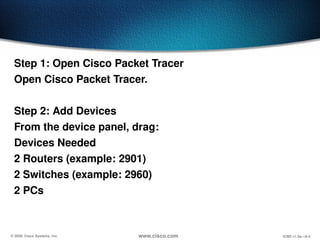 Step-by-Step Guide to Connecting Routers via Switches in Cisco Packet ...