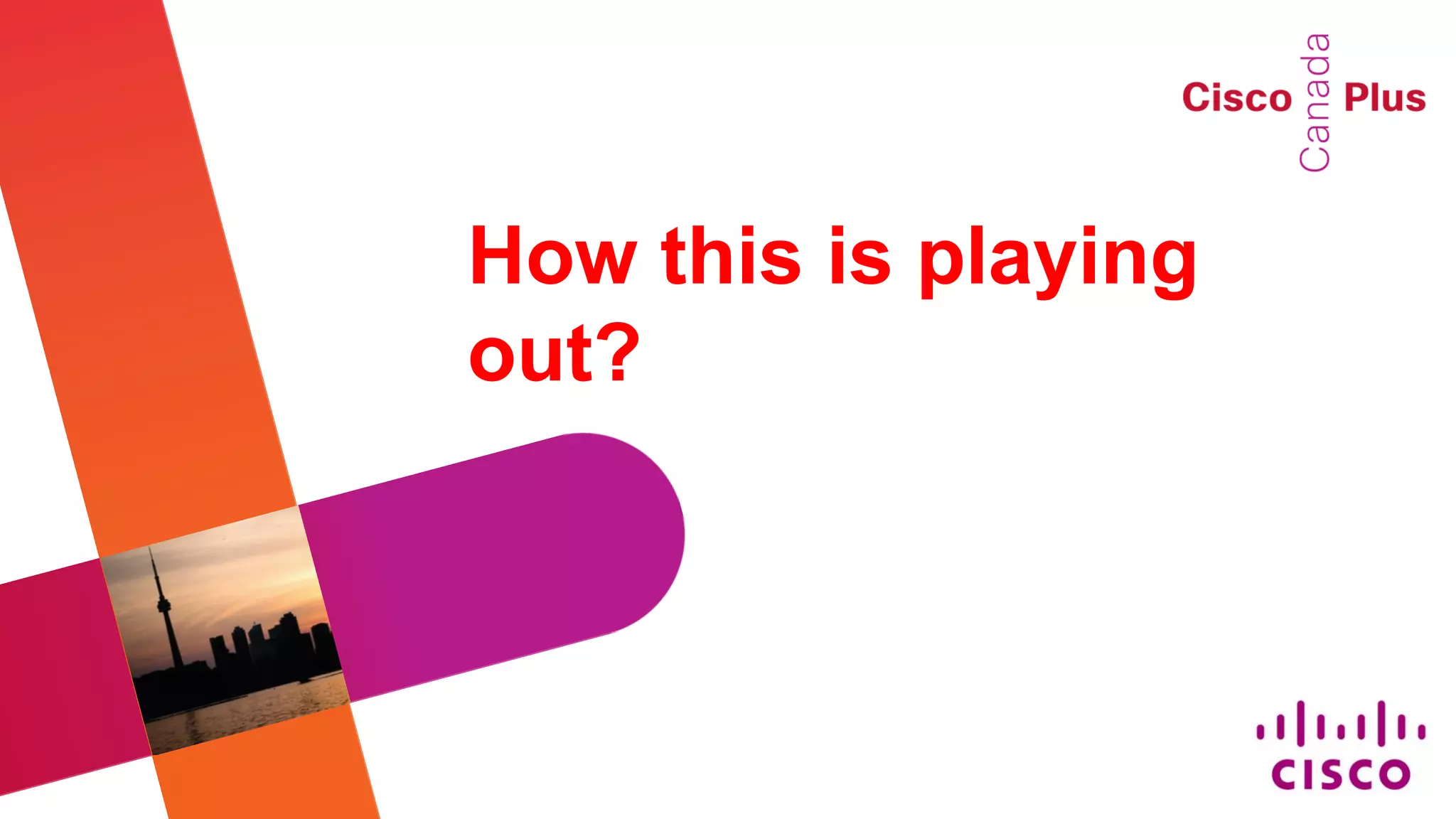 How this is playing
out?
 