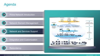 Cisco Confidential 20C97-731162-00 © 2014 Cisco and/or its affiliates. All rights reserved.
Agenda
Prime Network Introduction
Network Element Management
Network and Services Support
Integration and Customization
Redundancy
Network and Services Support
 