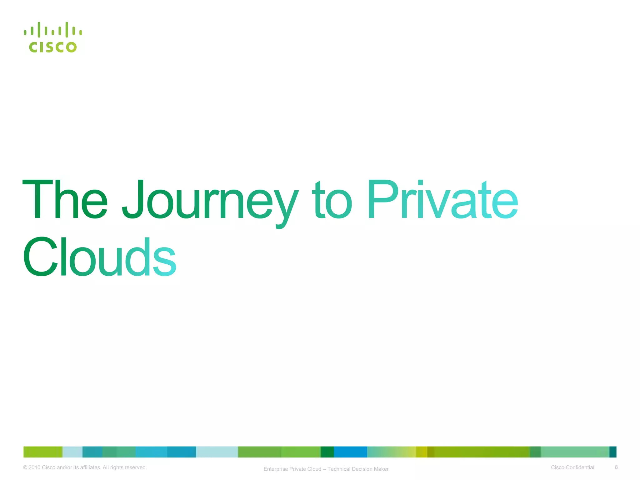 What Is Private Cloud?IT resources and services that are abstractedfrom the underlying infrastructure and provided on-demandand at scalein a multi-tenantenvironment In Your Data Center
