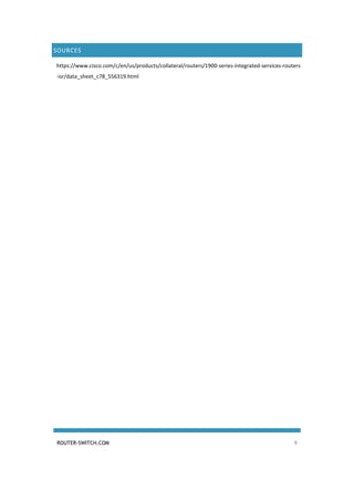 Cisco router 1941 series datasheet | PDF