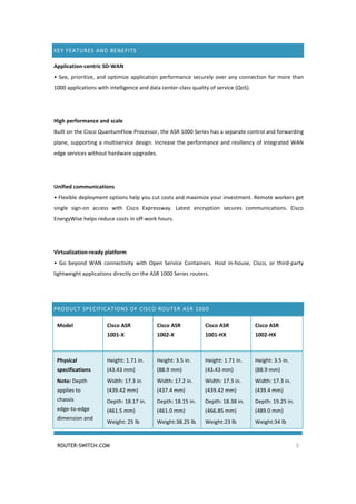 Cisco router asr 1000 datasheet | PDF