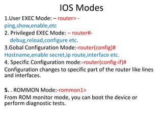 Mode In Cisco Router Cisco router basic | PPTX