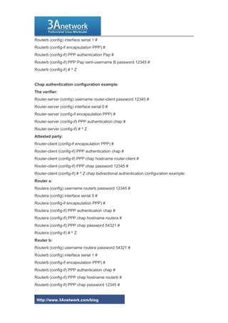 Cisco router command configuration overview | DOC
