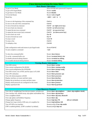 Cisco router commands vs huawei router commands | PDF