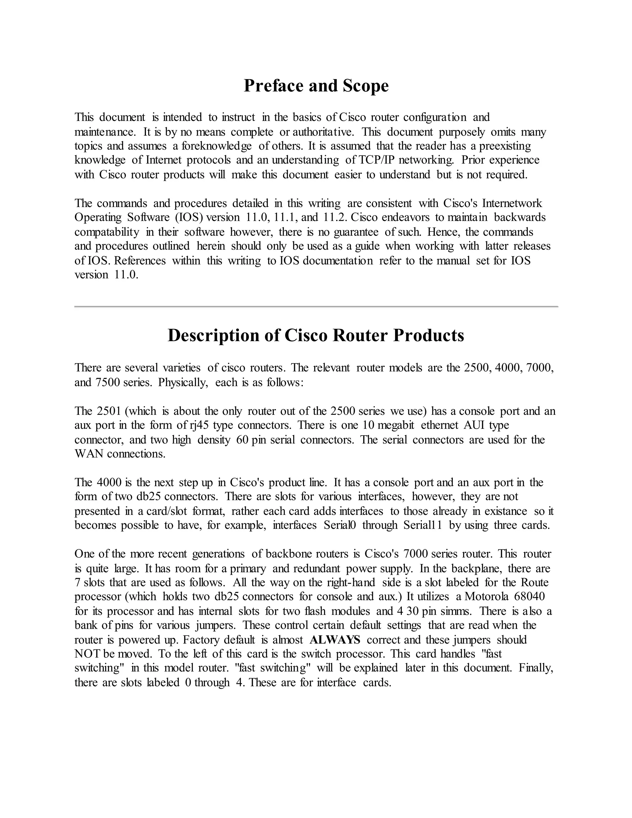 Cisco router configuration | PDF