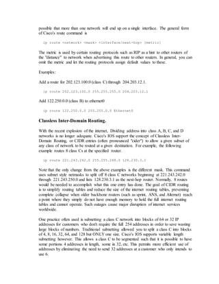 Cisco router configuration | DOCX