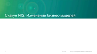 Скакун №2: Изменение бизнес-моделей
20.01.16 © 2015 Cisco and/or its affiliates. All rights reserved.9
 