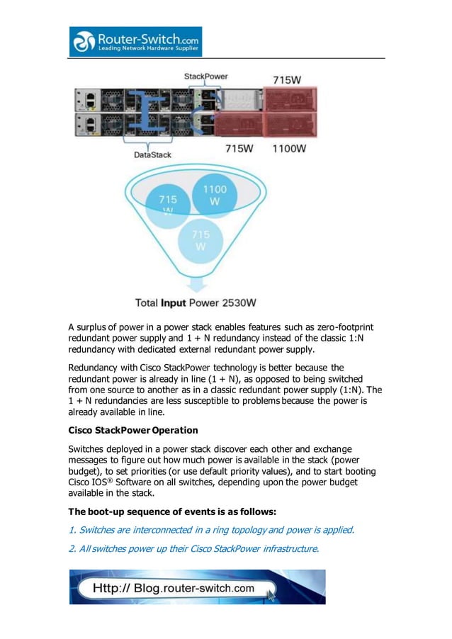 Cisco stack power technology for cisco catalyst 3850 switches | PDF