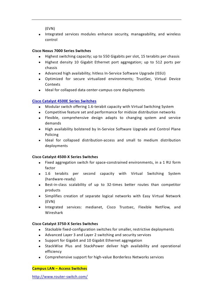 Cisco switches, meet the needs of networks of all sizes