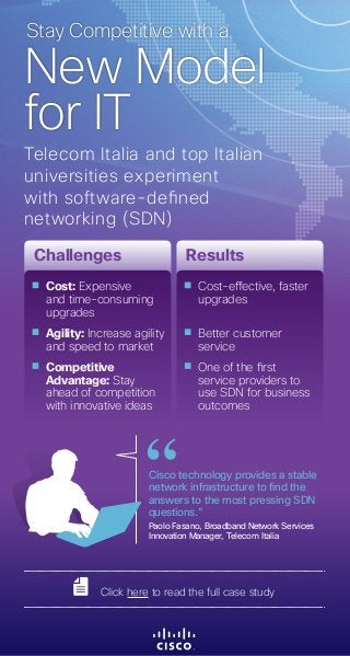 [Infographic] Challenges and Results as Telecom Italia experiments with Software-Defined Networking (SDN)