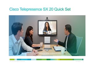 Small, medium or large conference rooms




© 2010 Cisco and/or its affiliates. All rights reserved.                                             Cisco Confidential   19
 