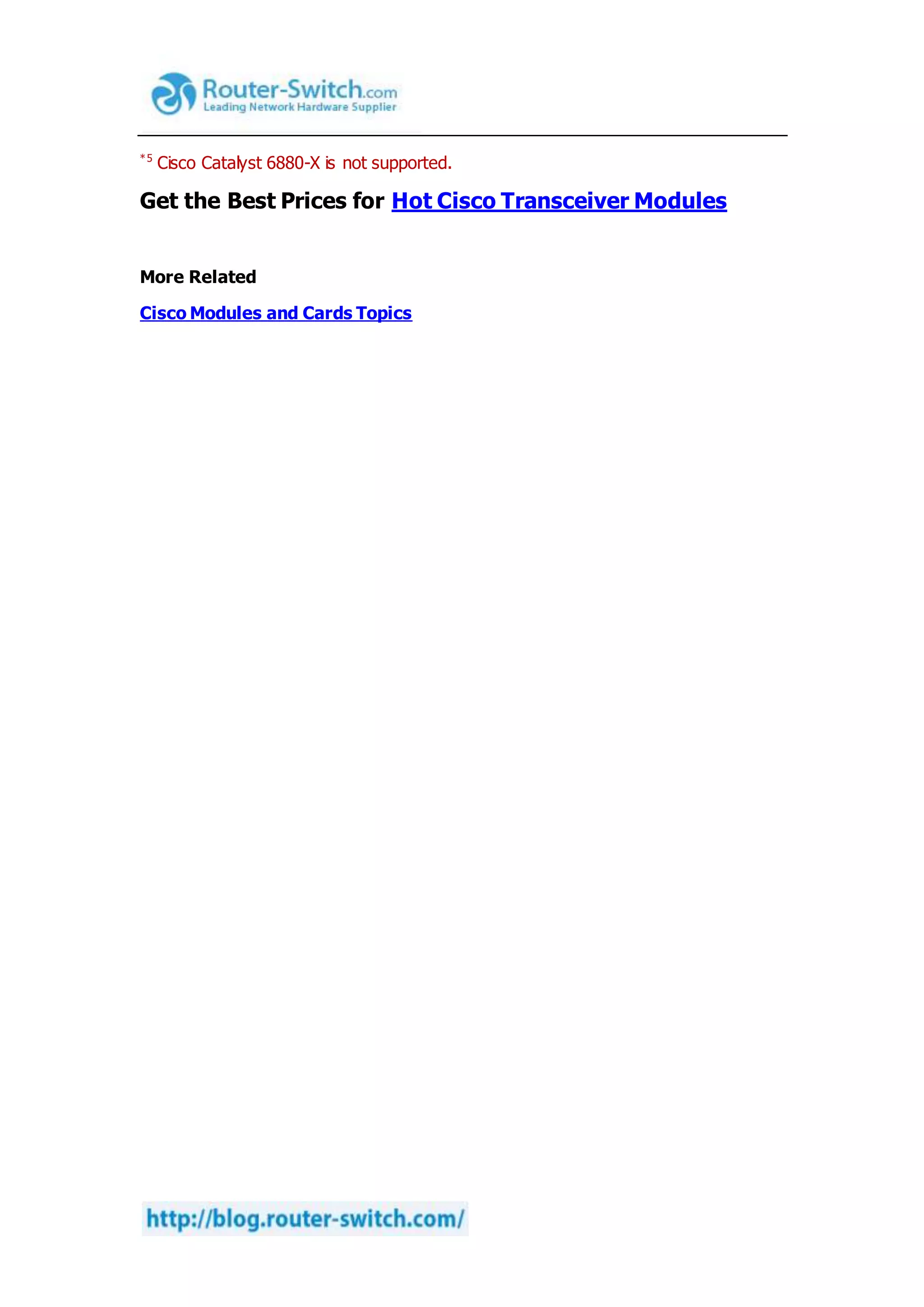 Cisco transceiver module for compatible catalyst switches | DOCX