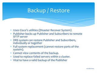 Barry Hesk: Cisco Unified Communications Manager training deck 1 | PPTX