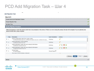 PCD Add Migration Task – Шаг 4
Cisco Connect 2017 © 2017 Cisco and/or its affiliates. All rights reserved. 52
 
