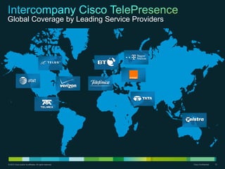 Global Coverage by Leading Service Providers




© 2010 Cisco and/or its affiliates. All rights reserved.   Cisco Confidential   12
 