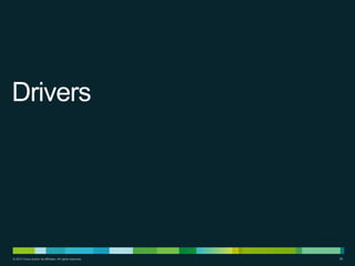 Drivers

© 2013 Cisco and/or its affiliates. All rights reserved.

30

 