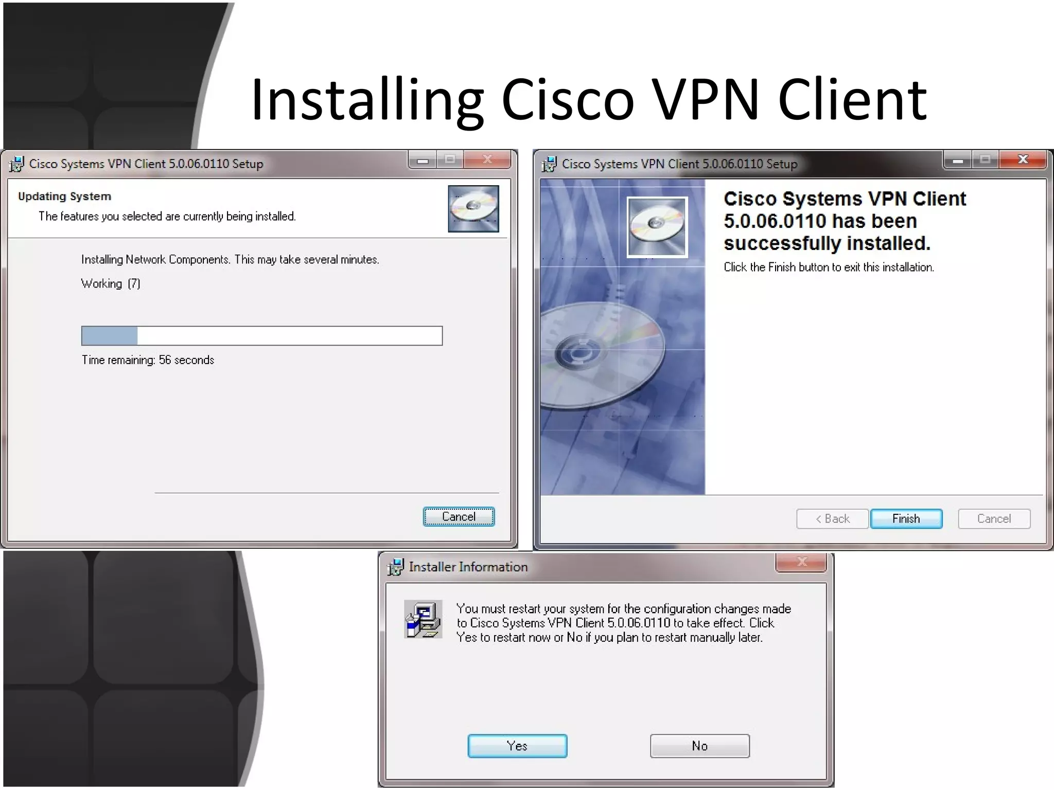 Installing Cisco VPN Client 