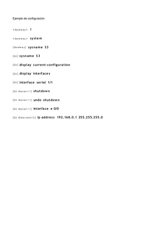 Cisco Vs Huawei Cli Commands