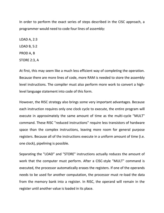 Cisc vs risc | PDF