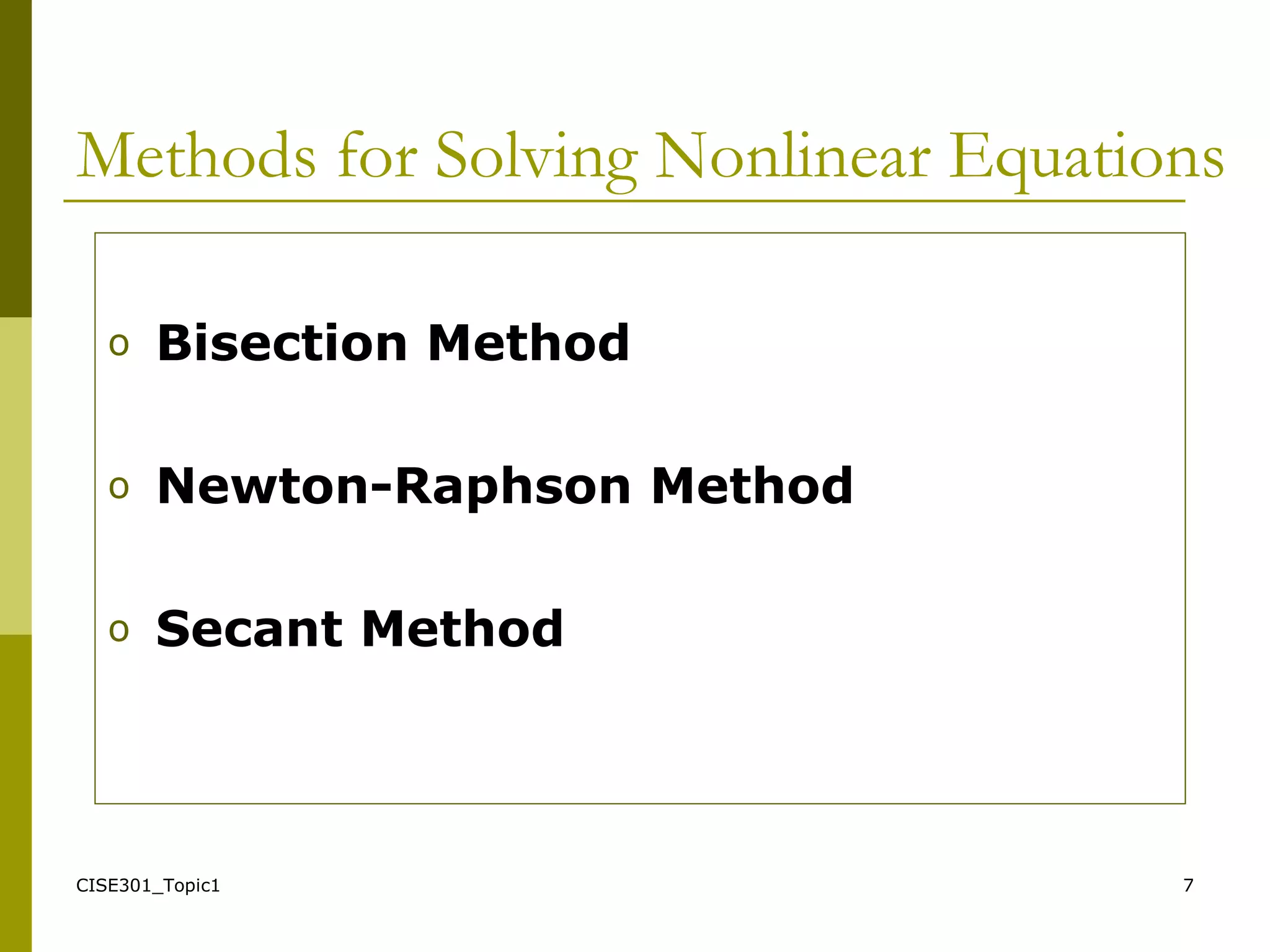 numerical methods | PPT | Physics | Science