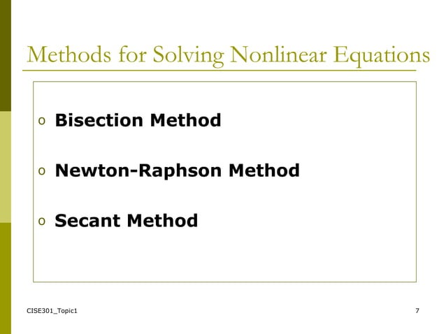 numerical methods | PPT