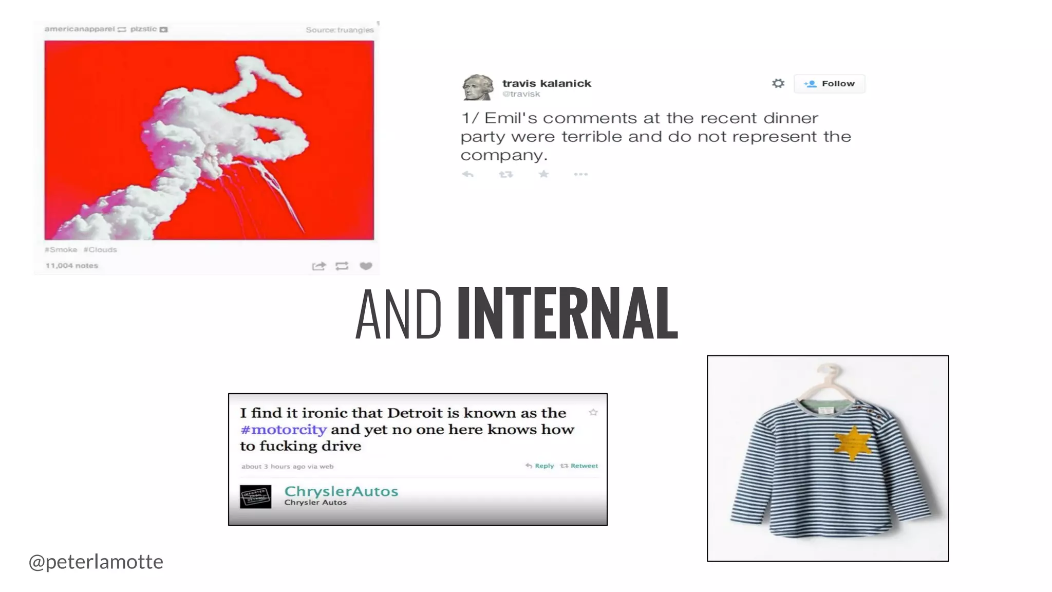 AND INTERNAL
@peterlamotte
 