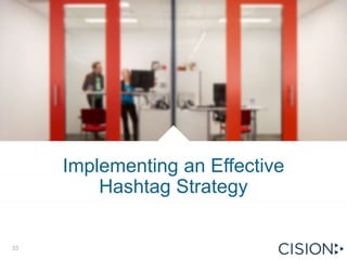 Implementing an Effective
Hashtag Strategy
33
 
