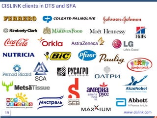CISLINK clients in DTS and SFA
19
 