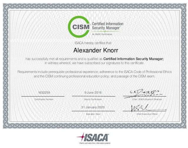 cism certification