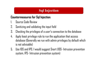 Countermeasures For Code Injection Web Application Penetration Testing | PDF