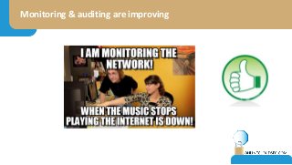 Monitoring & auditing are improving
 