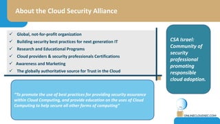The Cloud & I, The CISO challenges with Cloud Computing 